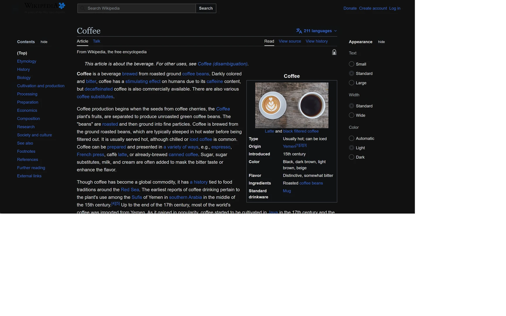 The same article recolored by NoctRead